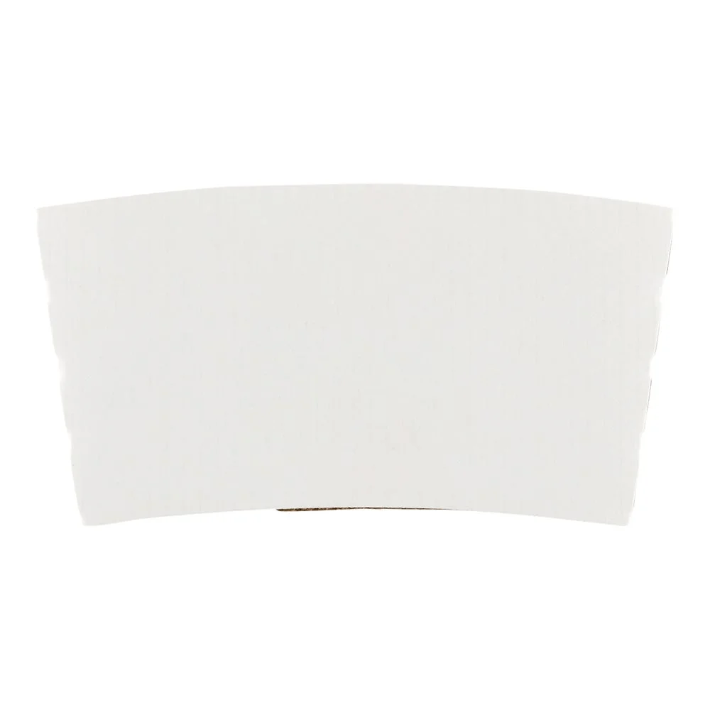 Sleeves, Coffee, Paper, White, for 12 & 16 Ounce Cups,1 - 1000 COUNT