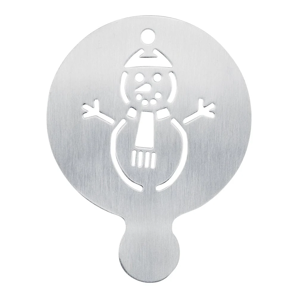 Stencil, Coffee Decorating, Snowman, Stainless Steel,1 - 1 EACH