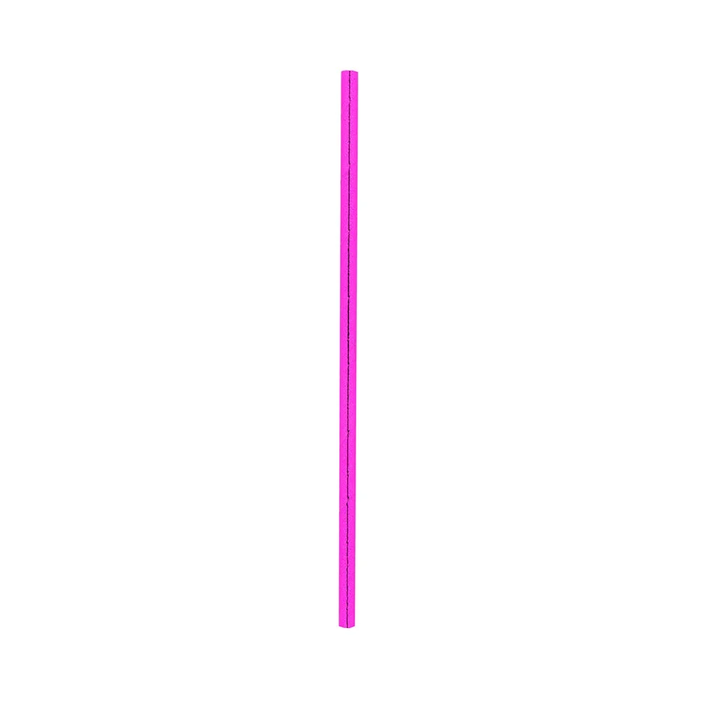 Straws, 7.75 Inch, Paper, Metallic Magenta, Biodegradable, Sustainable,1 - 100 COUNT