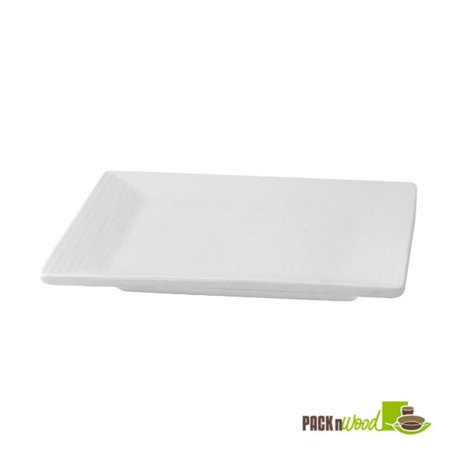 Dishes, Mini, 3.75 x 3.75 x 0.4 Inch, Square, White, Porcelain,6 - 4 COUNT