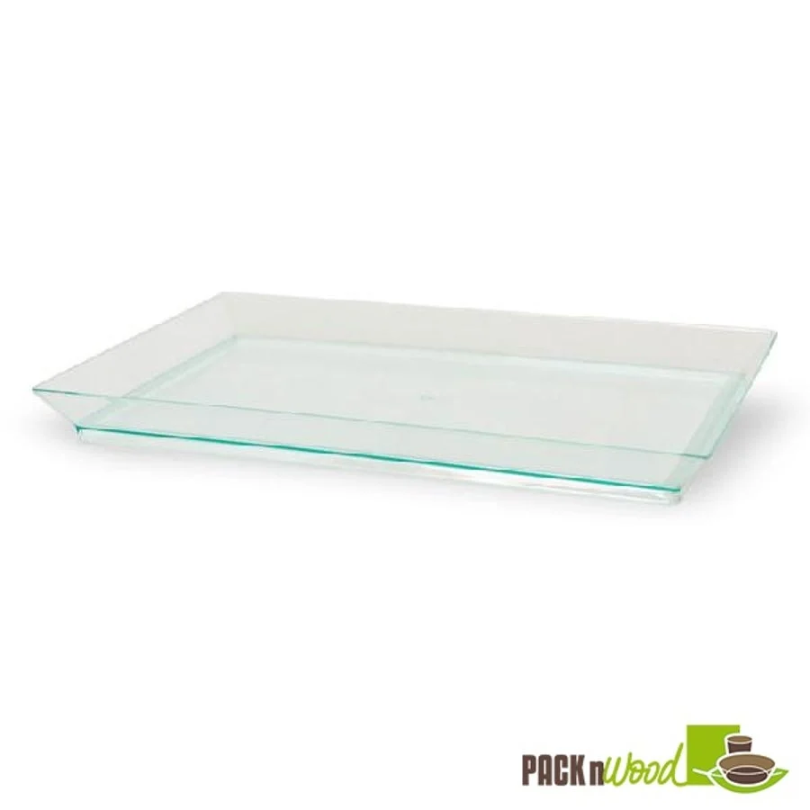 Tray, Klarity, 7 x 5.1 Inch, Transparent Green, Rectangular,2 - 50 COUNT