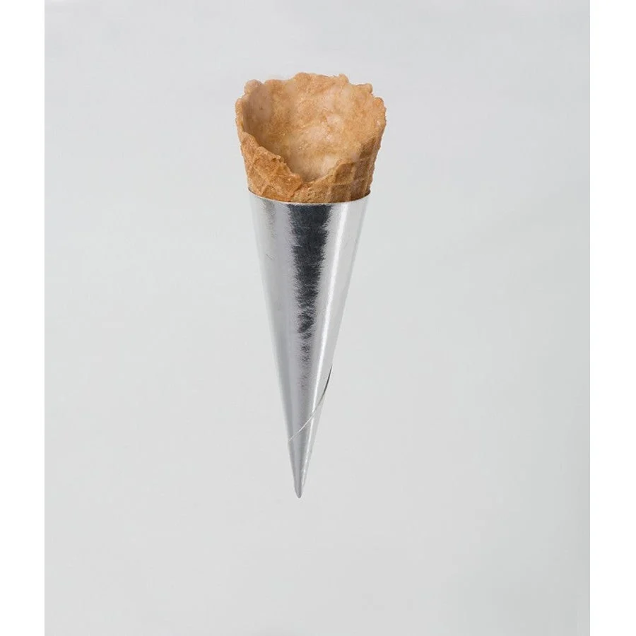 Ice Cream Cones, Waffle, 2.87 Inch, Mini, Silver Foil Sleeved,1 - 63 COUNT