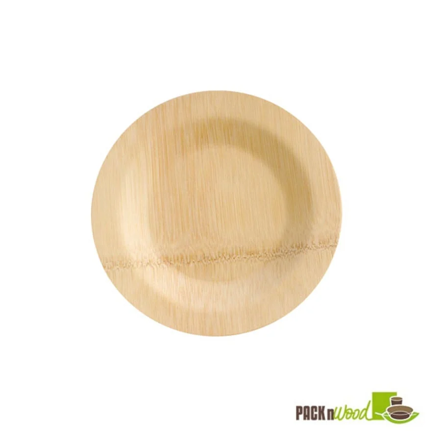 Plates, Veneer, Bamboo, 9 Inch, Natural, 9 Linear Inch,2 - 25 COUNT