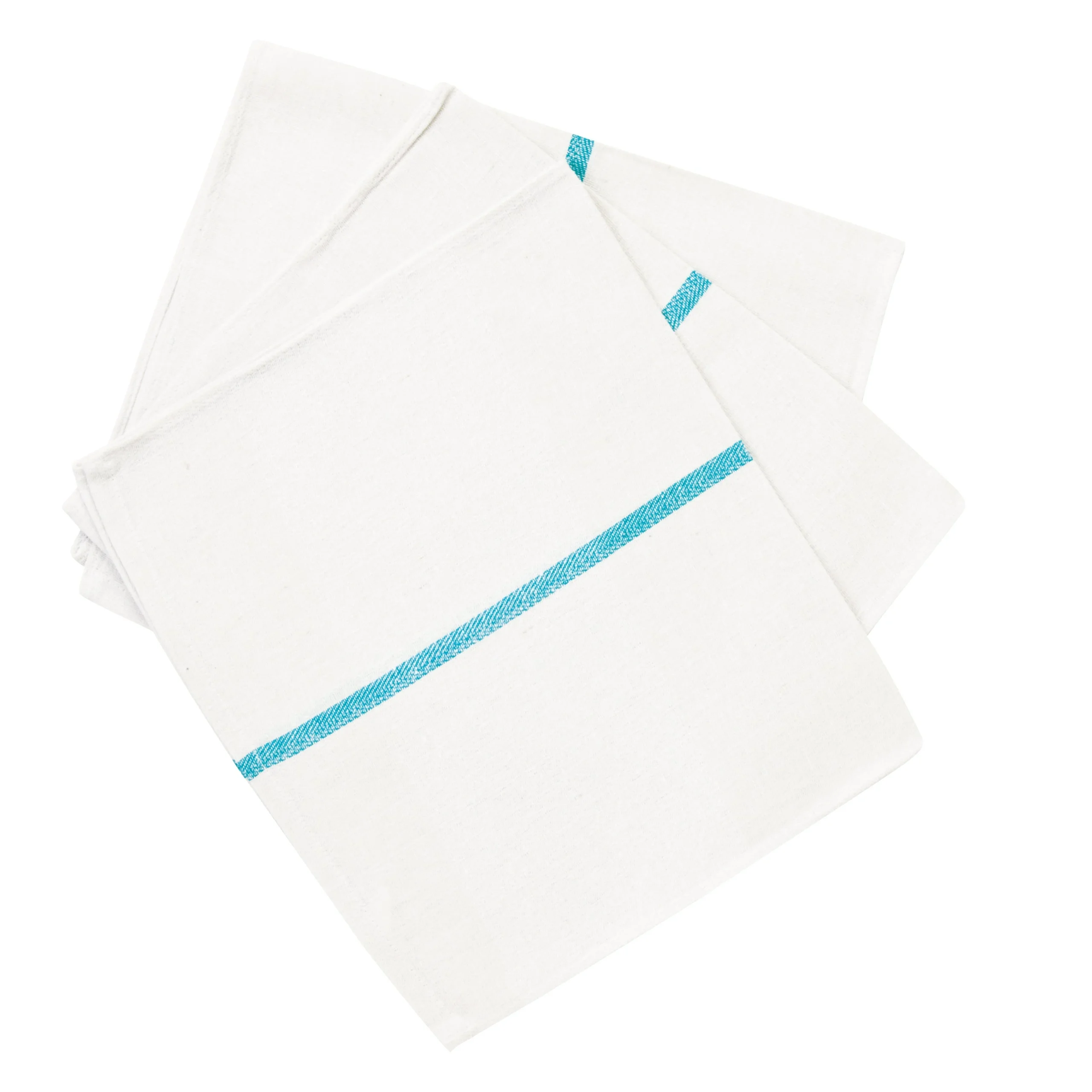 Towels, White with Multi-color Stripes, 20 x 28 Inch, Cotton Terry Cloth,12 - 1 EACH