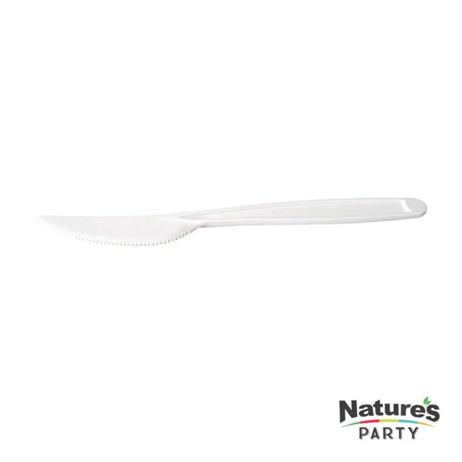 Knives, Heavy Duty Cornstarch, White, 7 Inch, Compostable, 7 Linear Inch,24 - 24 COUNT