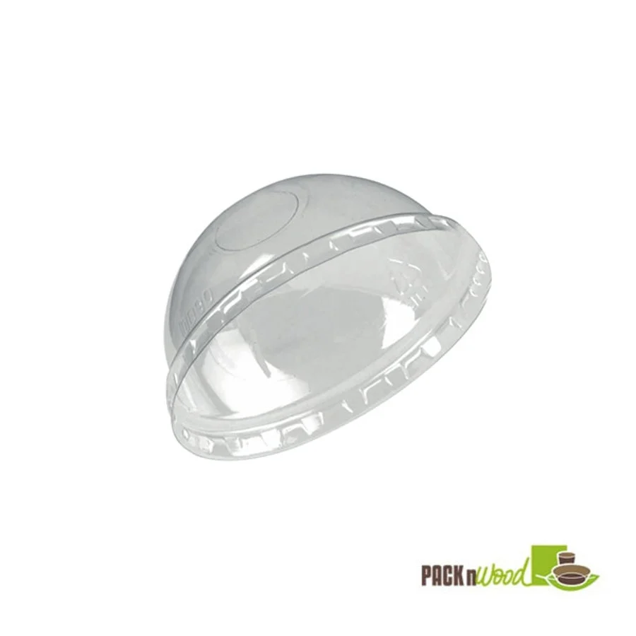 Lids, Dome, Plastic, Clear, with Hole,10 - 100 COUNT