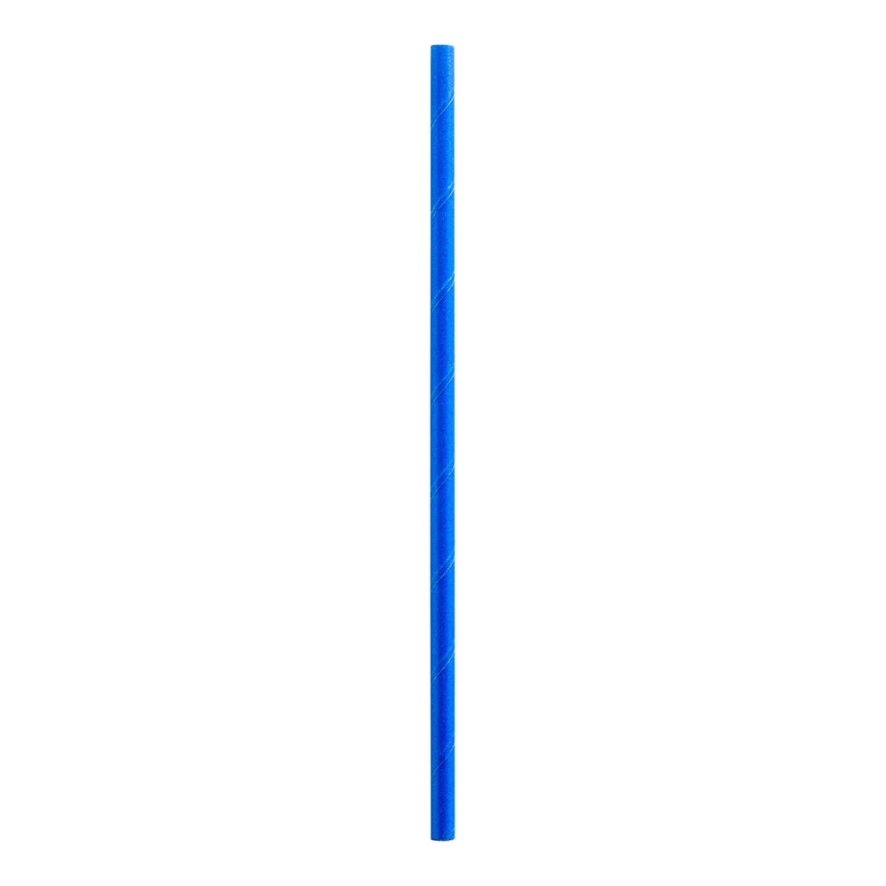 Straws, 7.75 Inch, Paper, Blue, Biodegradable,1 - 100 COUNT