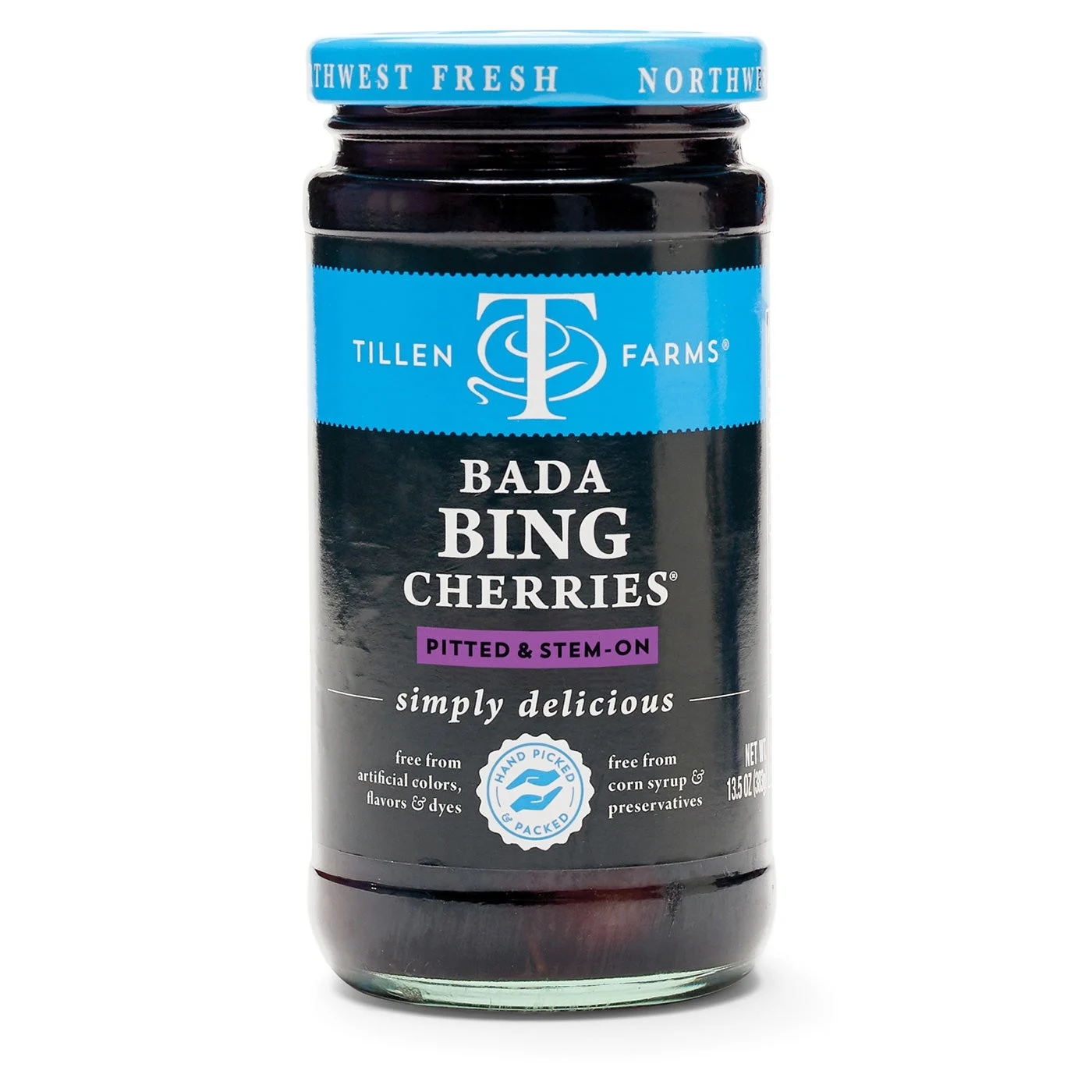 Cherries, Bada Bing, Whole, Pitted with Stem, in Sugar Water,6 - 13.5 OUNCE