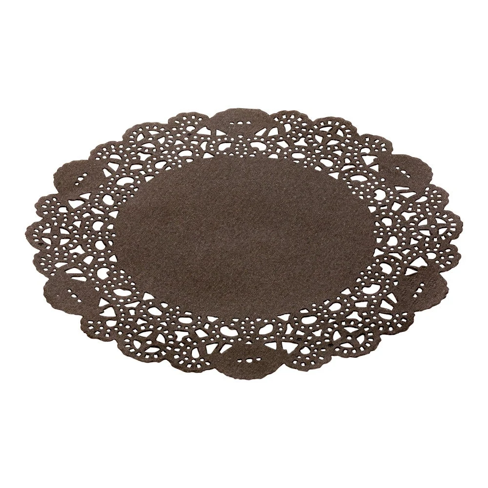 Doilies, Lace, 6 Inch, Paper, Black,1 - 100 COUNT