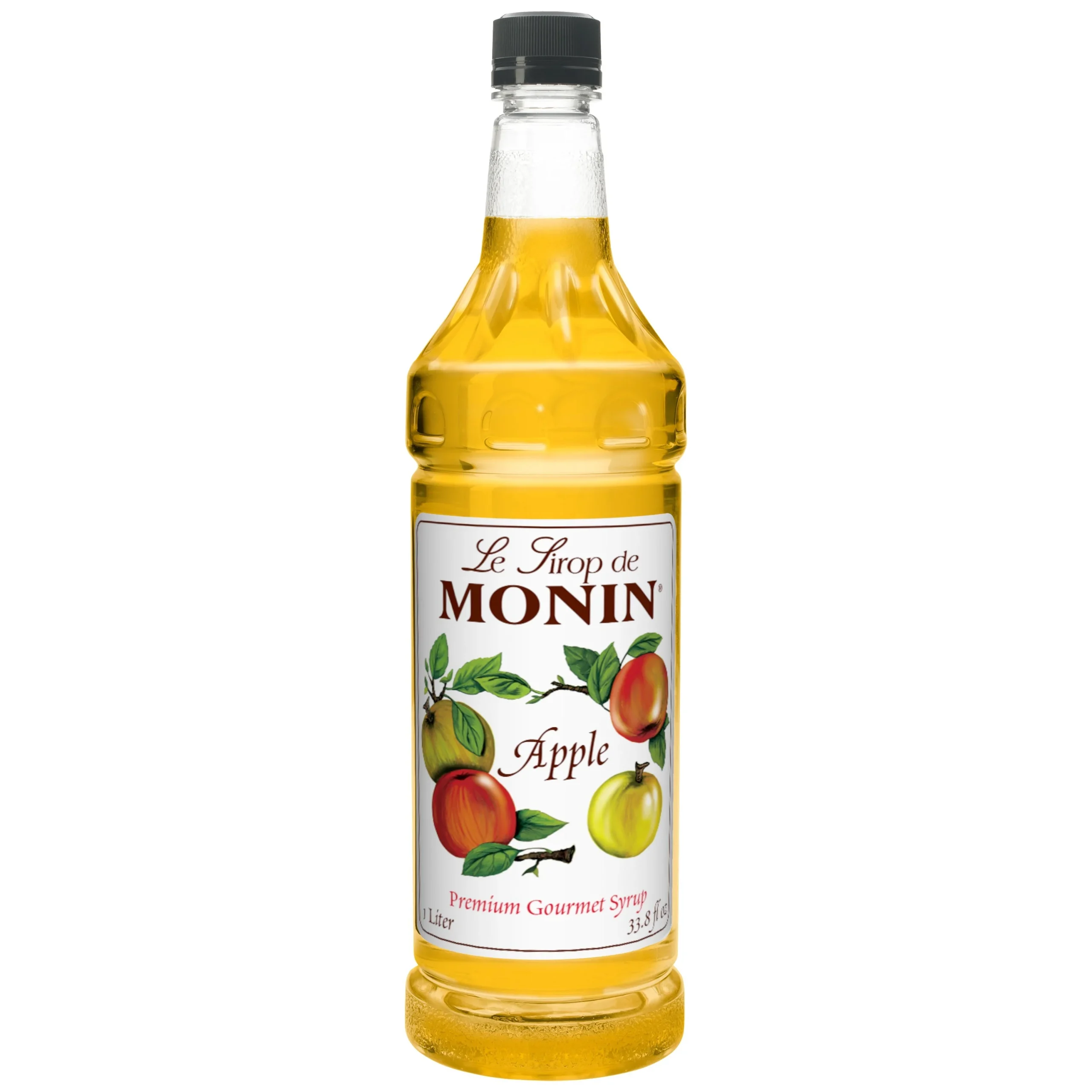 Beverage Syrup, Apple, Plastic,4 - 1 LITER