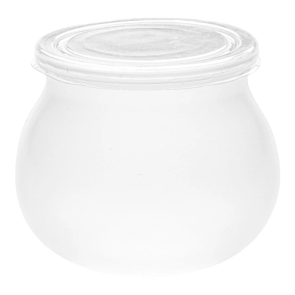 Jars, Candy, 4 Ounce, Plastic, Clear, Bulbous, with Lids, 4 Ounce,1 - 100 COUNT