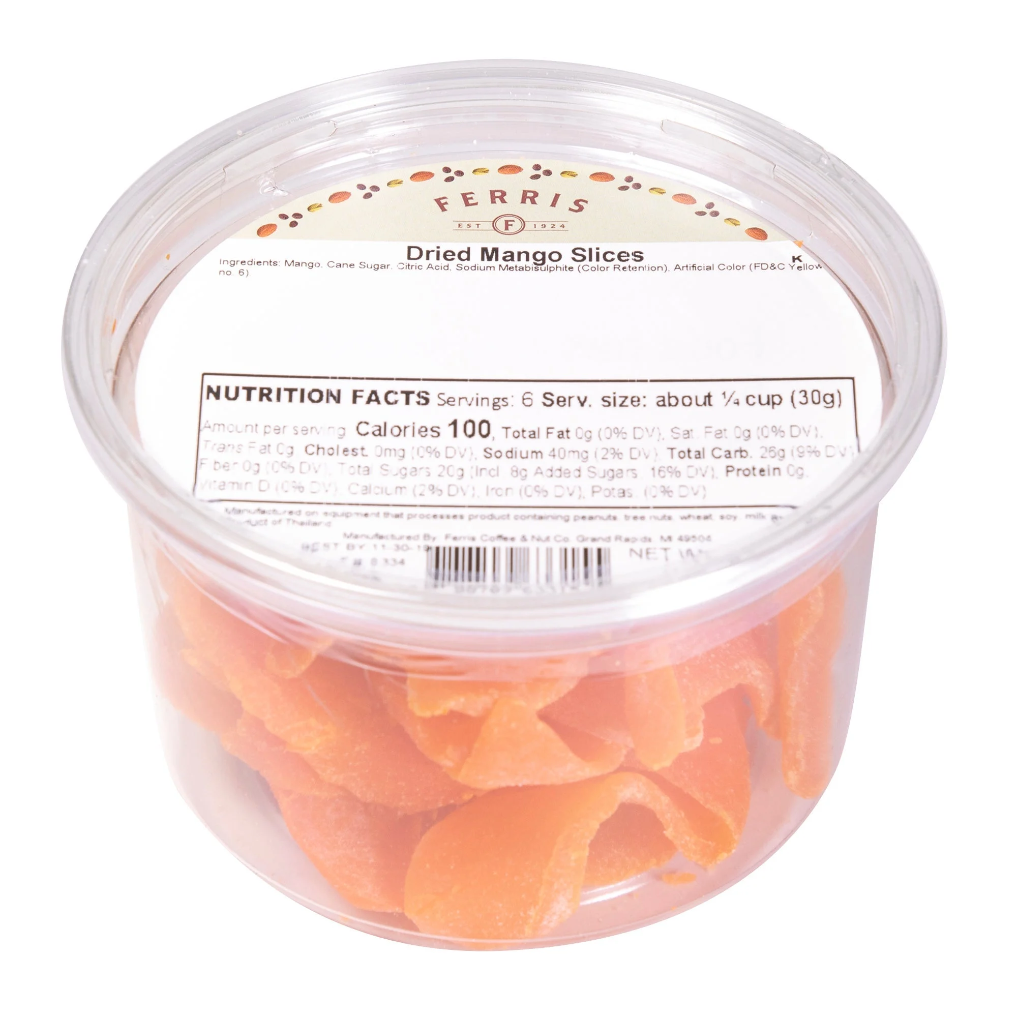 Mango, Slices, Dried, in Deli Cup,12 - 6 OUNCE