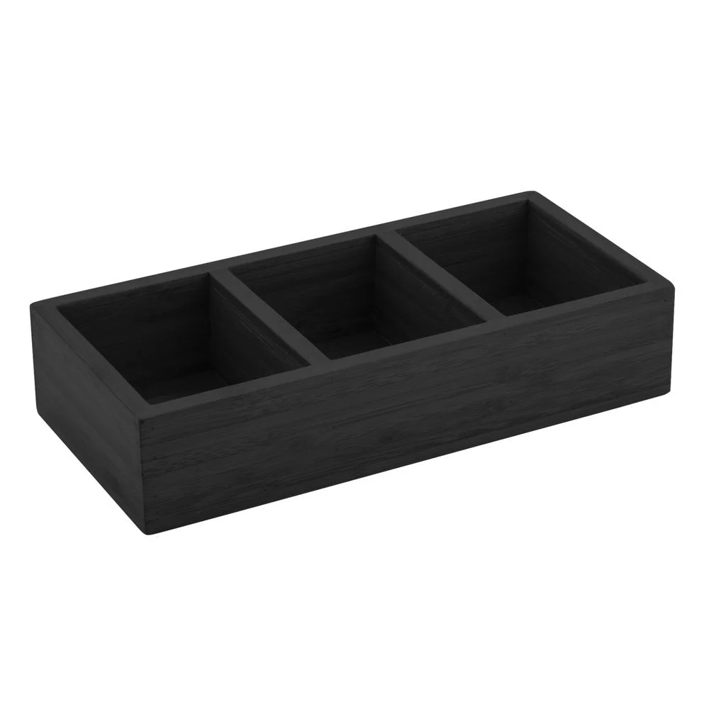 Organizer, Packet, 9.5 x 4.25 x 2 Inch, Rectangle, Black, Bamboo,1 - 1 EACH