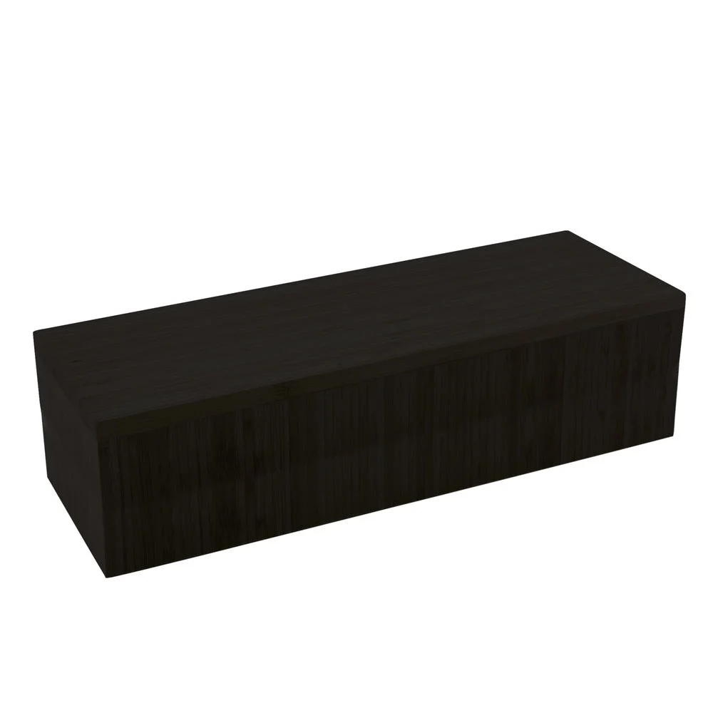 Riser, Medium, 20.5 x 7 x 7 Inch, Rectangle, Black, Bamboo,1 - 1 EACH