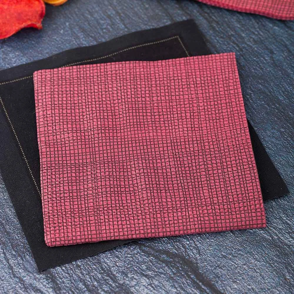 Napkins, Cocktail, Bordeaux with Black Threads, 8 x 8 Inch, 8 Linear Inch,1 - 100 COUNT