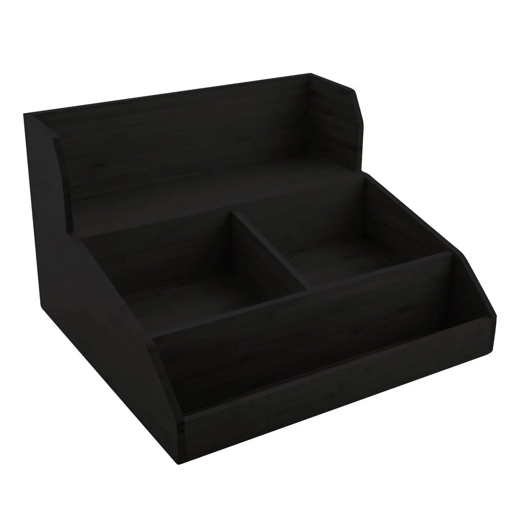 Organizer, Condiment/Coffee Cup/Lid, Respresso 15 x 14.25 x 9.25 Inch, Black, Bamboo,1 - 1 EACH
