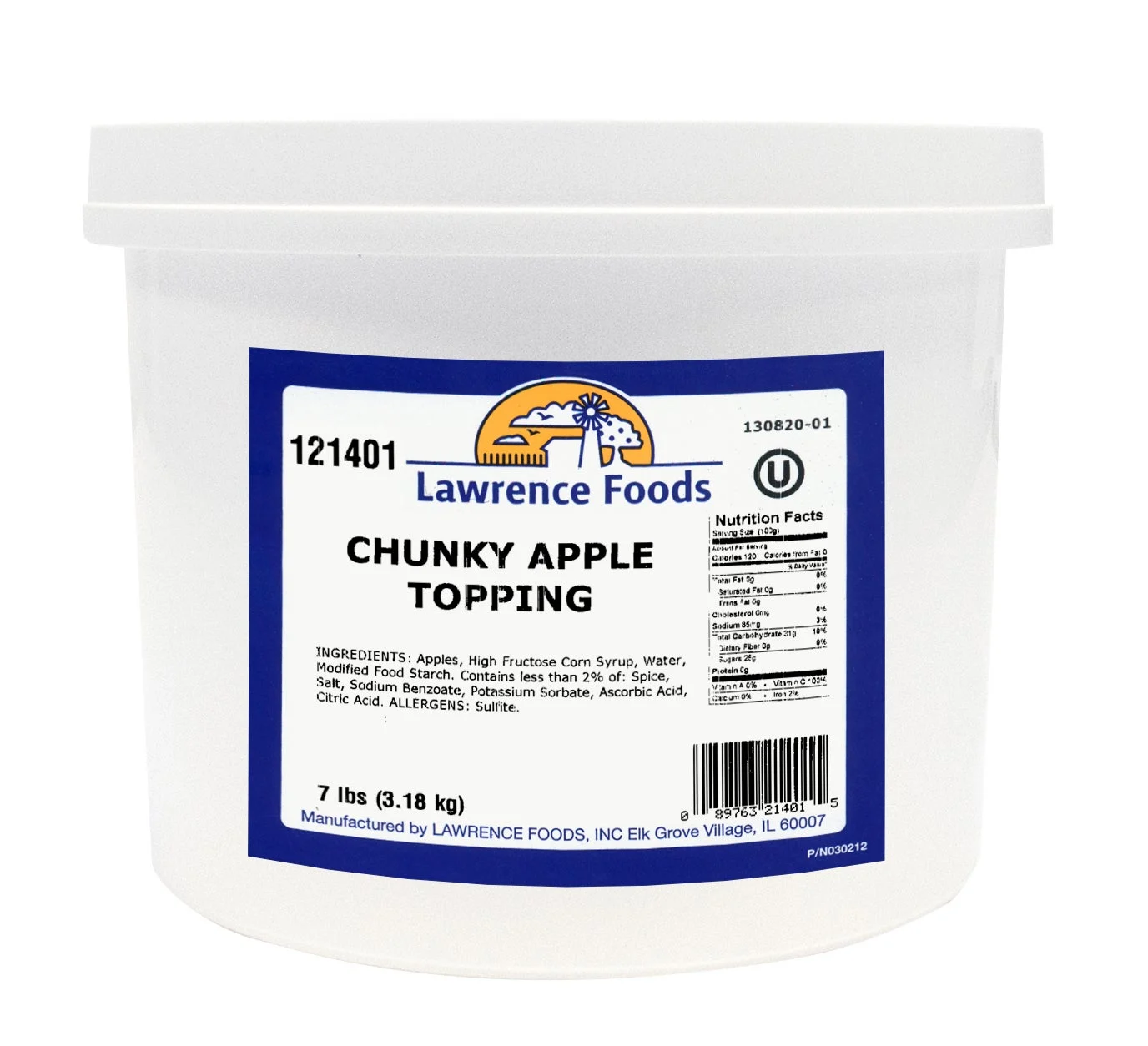 Topping, Apple, Chunky, Shelf Stable,4 - 7 POUND