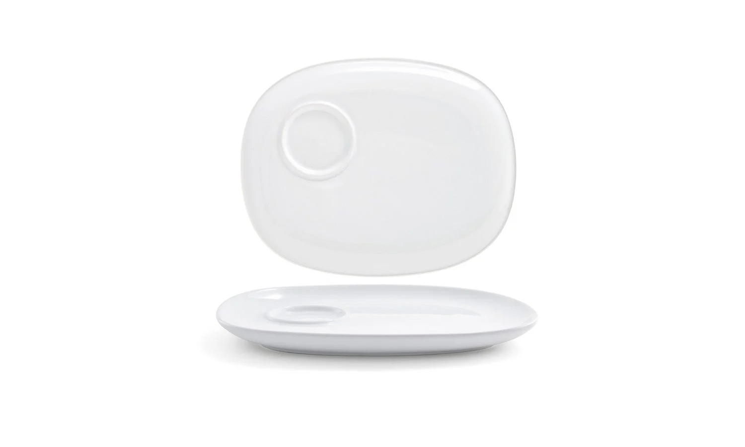 Plates, Harmony, White, with Well,1 - 4 COUNT