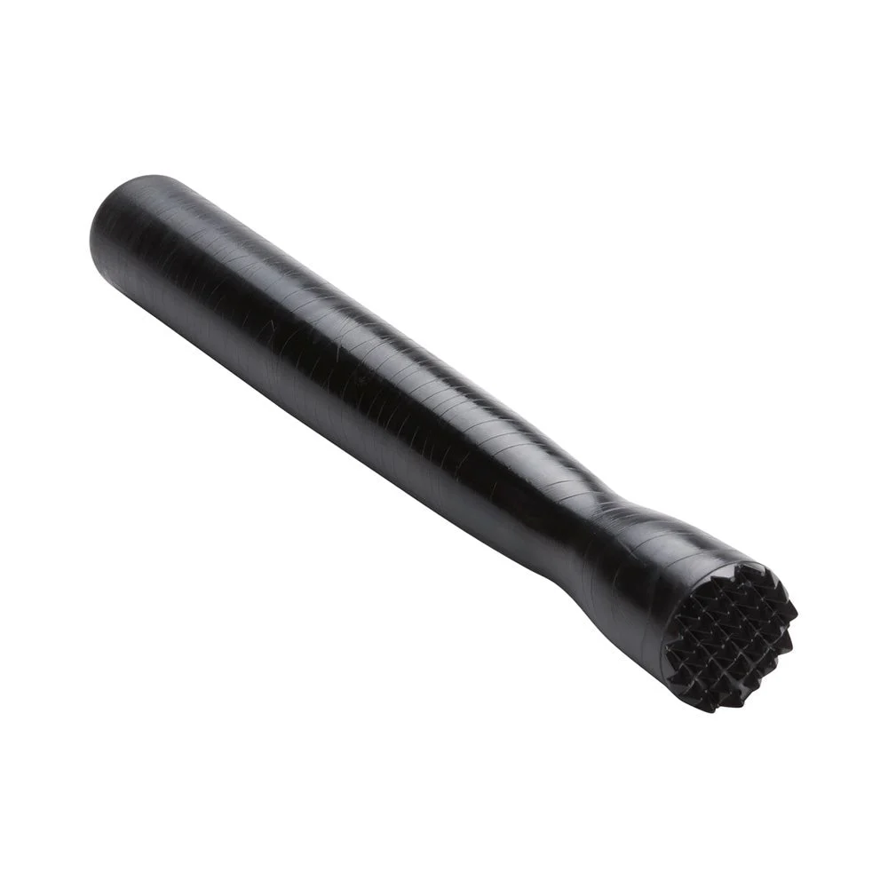 Muddler, Cocktail, 8.25 x 1 x 1 Inch, Black Plastic, with Tenderizer Head,1 - 1 EACH
