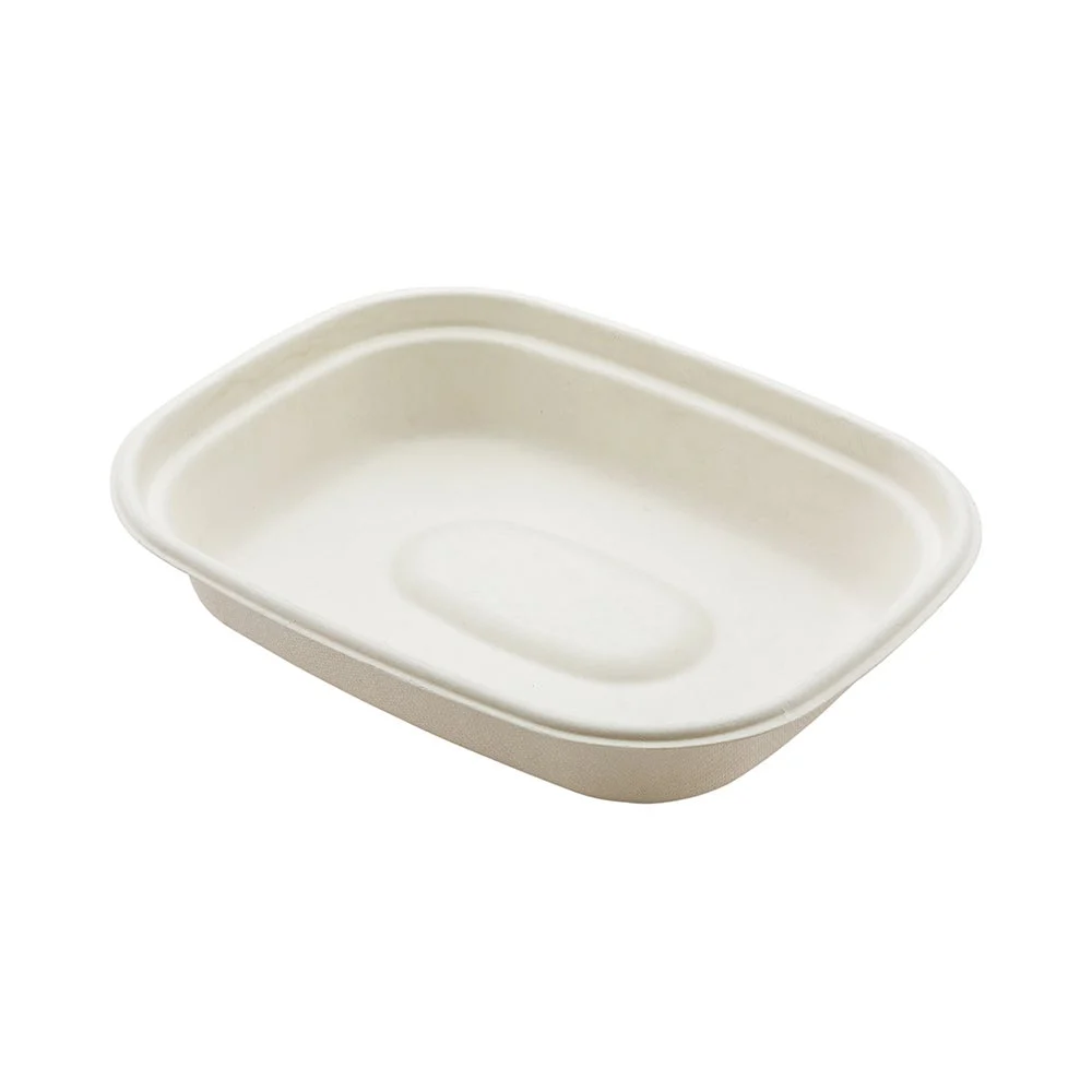 Containers, Pulp Tek 48 Ounce 9 x 7 x 1.75 Inch, Sugarcane, White, Rectangular,1 - 100 COUNT