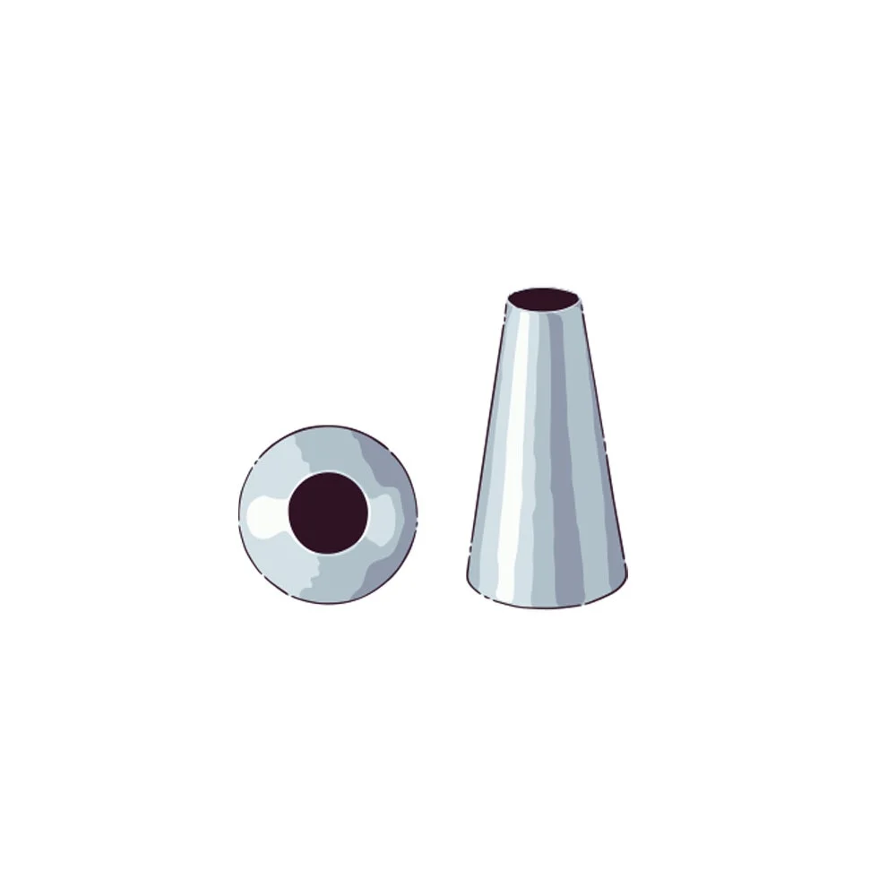 Piping Tip, Round, Stainless Steel, #12, 0.75 x 0.75 x 1.25 Inch,1 - 1 EACH