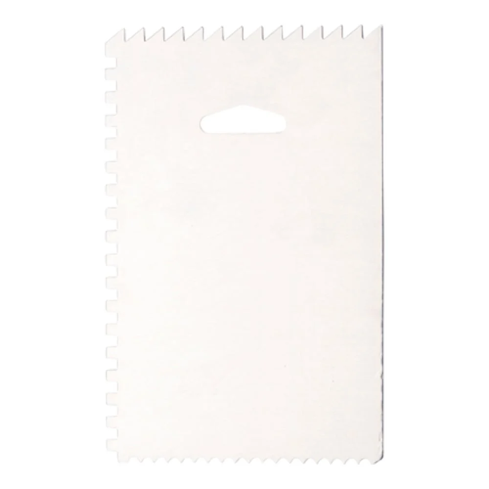 Scraper, Cake, 4-Pattern, 6 x 3.8 Inch, Metal, with Combo Straight Edge,1 - 1 EACH