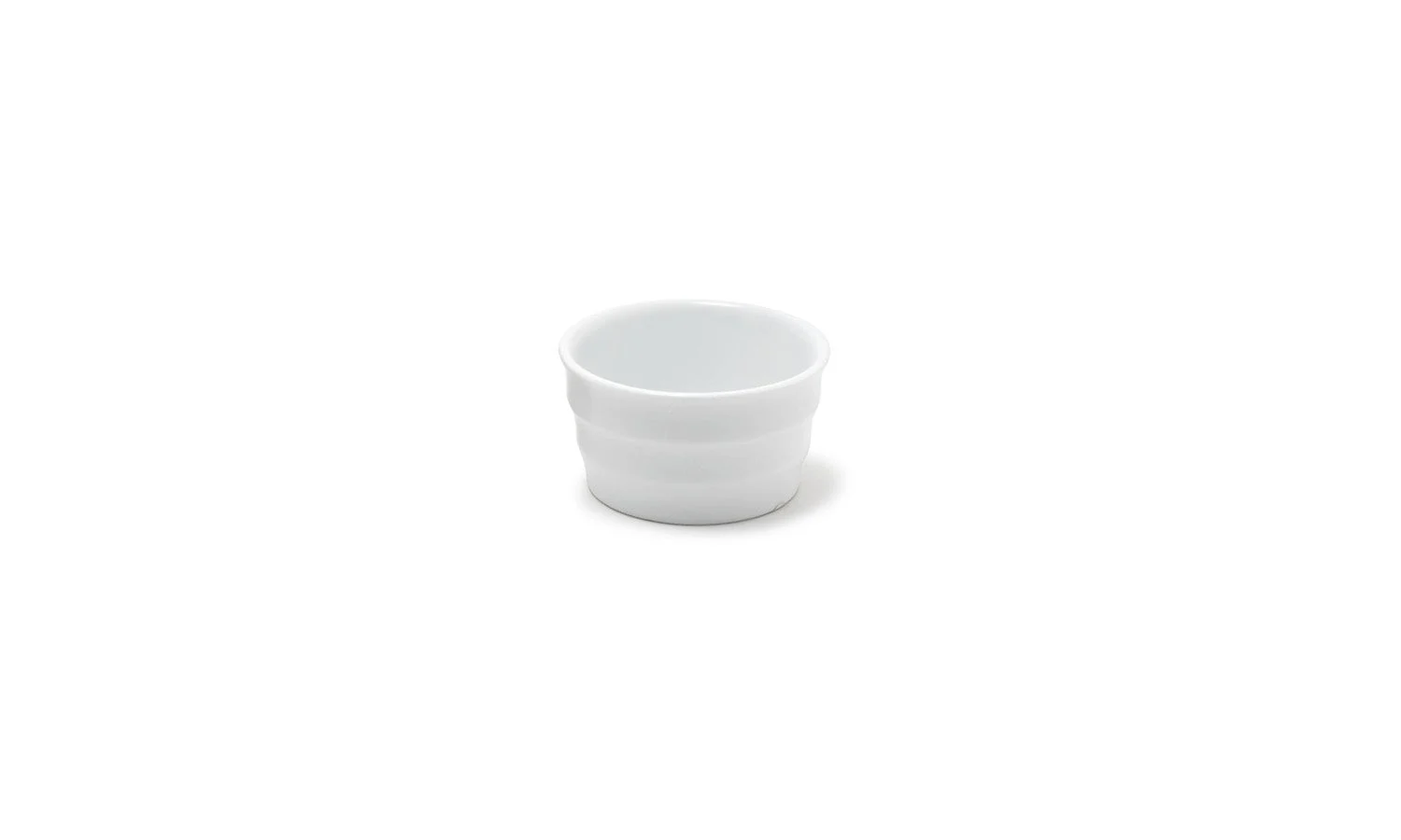 Ramekins, 3 Ounce, Ribbed, White, Porcelain,1 - 12 COUNT