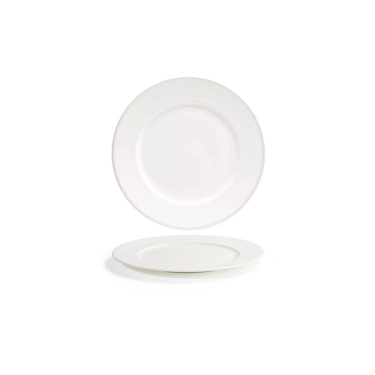 Plates, Rim, 9.5 Inch, White, Round,6 - 1 COUNT