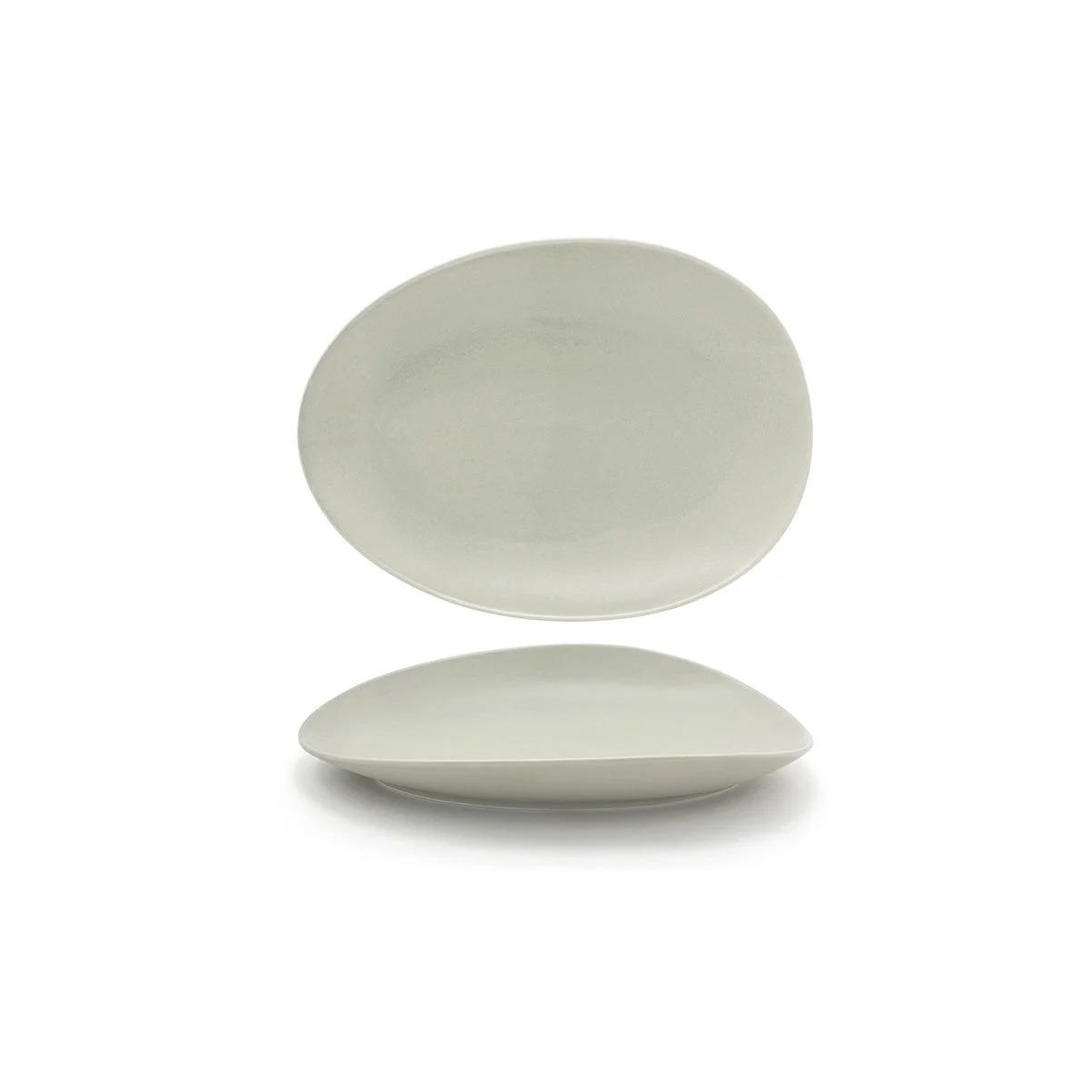 Plates, Porcelain, 12 Inch, Pumice, Oval,2 - 1 COUNT
