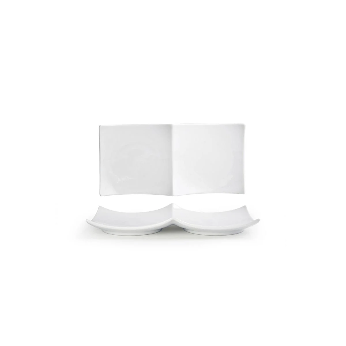 Plates, Origami, 12 x 6 Inch, White, Undecorated, Rectangular with Flared Edges,6 - 1 COUNT