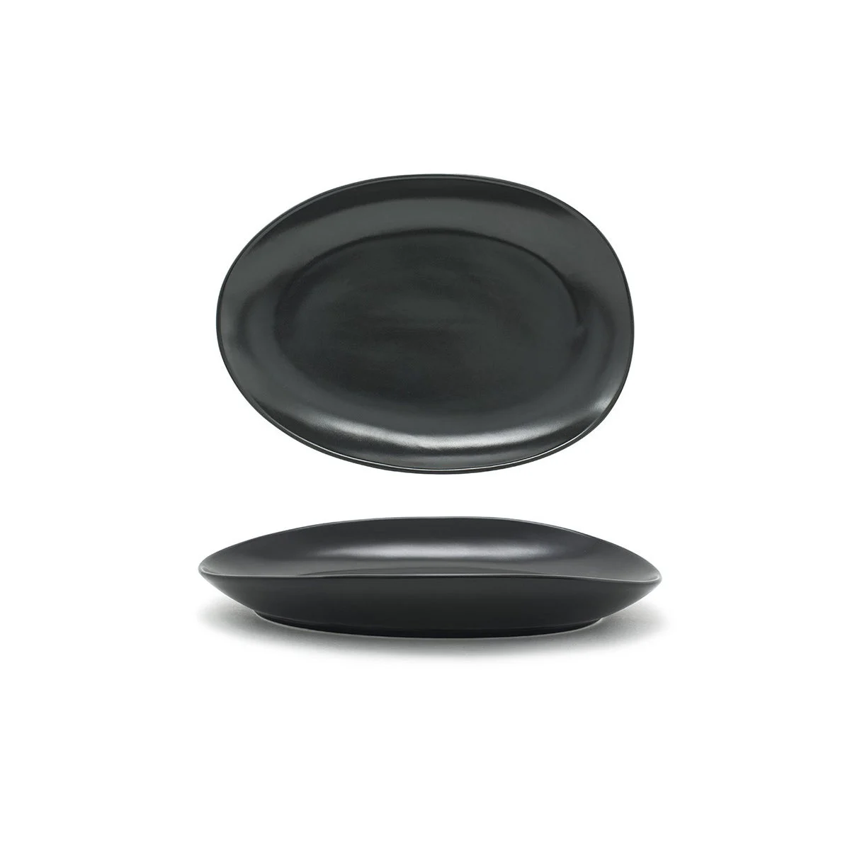 Plates, Porcelain, 10 Inch, Mussel, Oval,4 - 1 COUNT