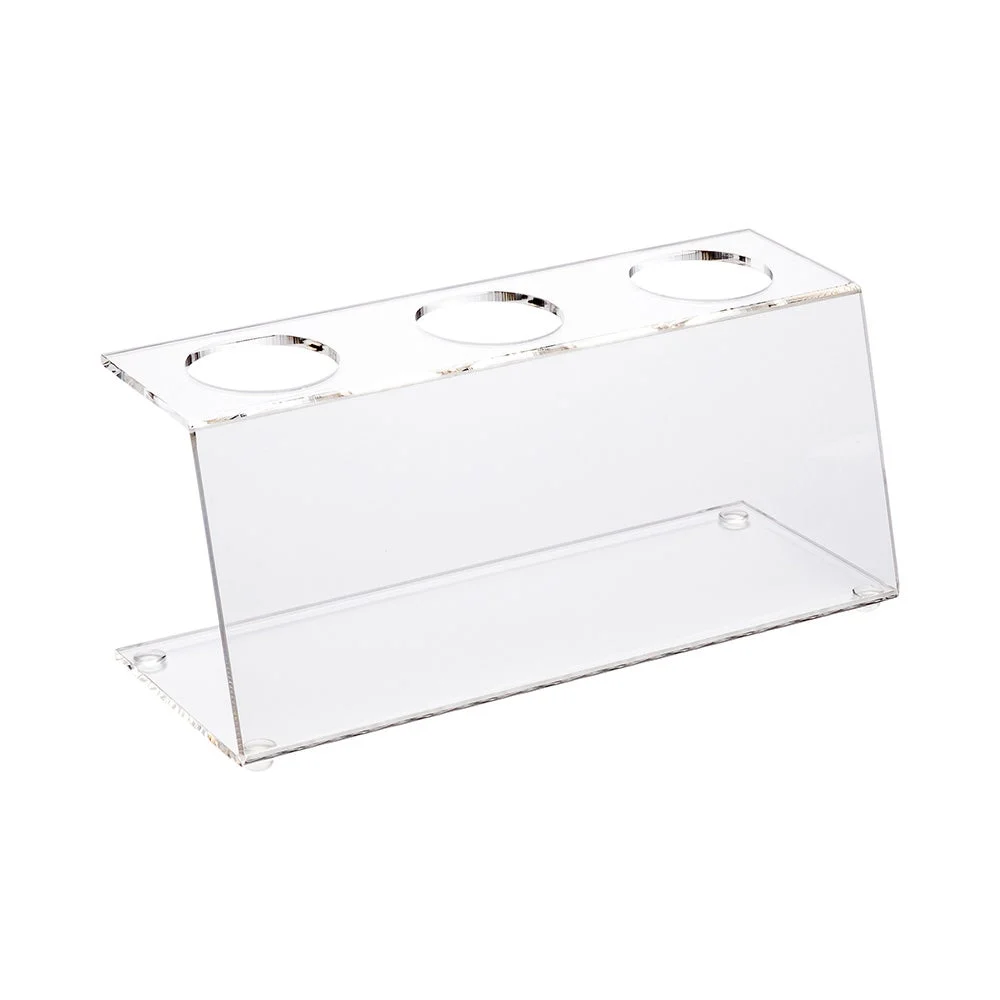 Display Stand, Cone, 7 x 2.75 x 3.25 Inch, 3-Slot, Clear, Acrylic,1 - 1 EACH
