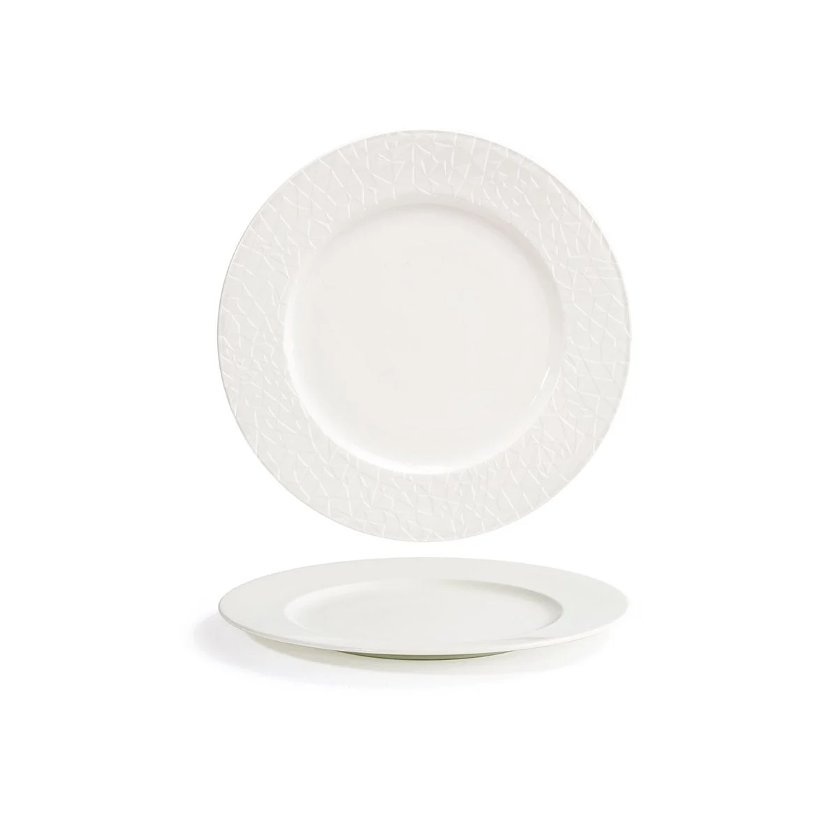 Plates, Facet, 11.5 Inch, White, Round,4 - 1 COUNT