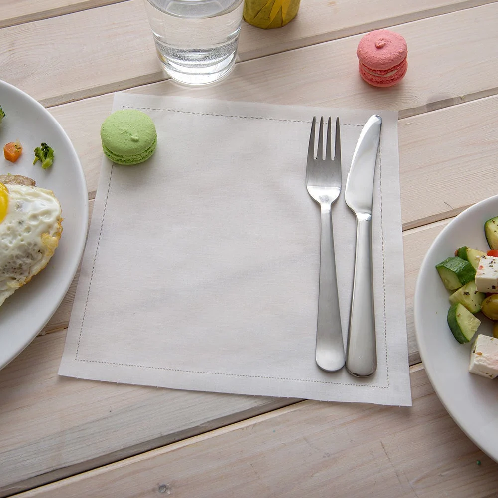 Napkins, Napluxe Organic Cotton Dinner, Ecru, 9 Inch, 9 Linear Inch,1 - 50 COUNT