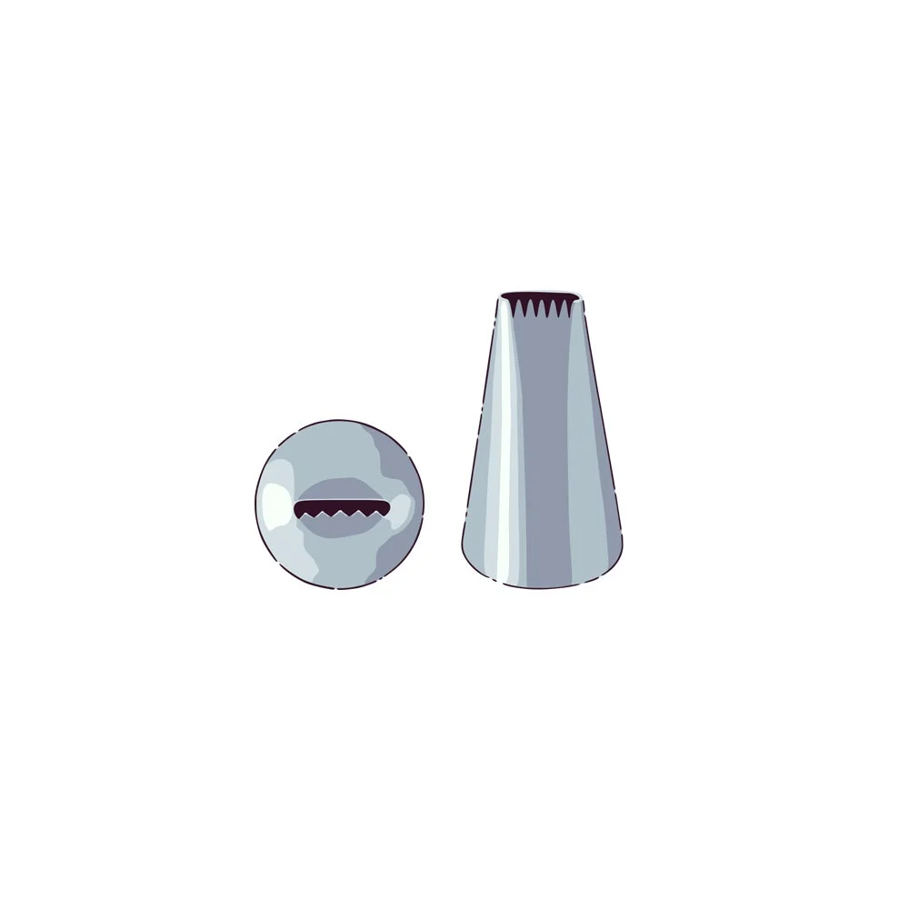 Piping Tip, Basketweave, Stainless Steel, #2B, 1 x 1 x 1.5 Inch,1 - 1 EACH