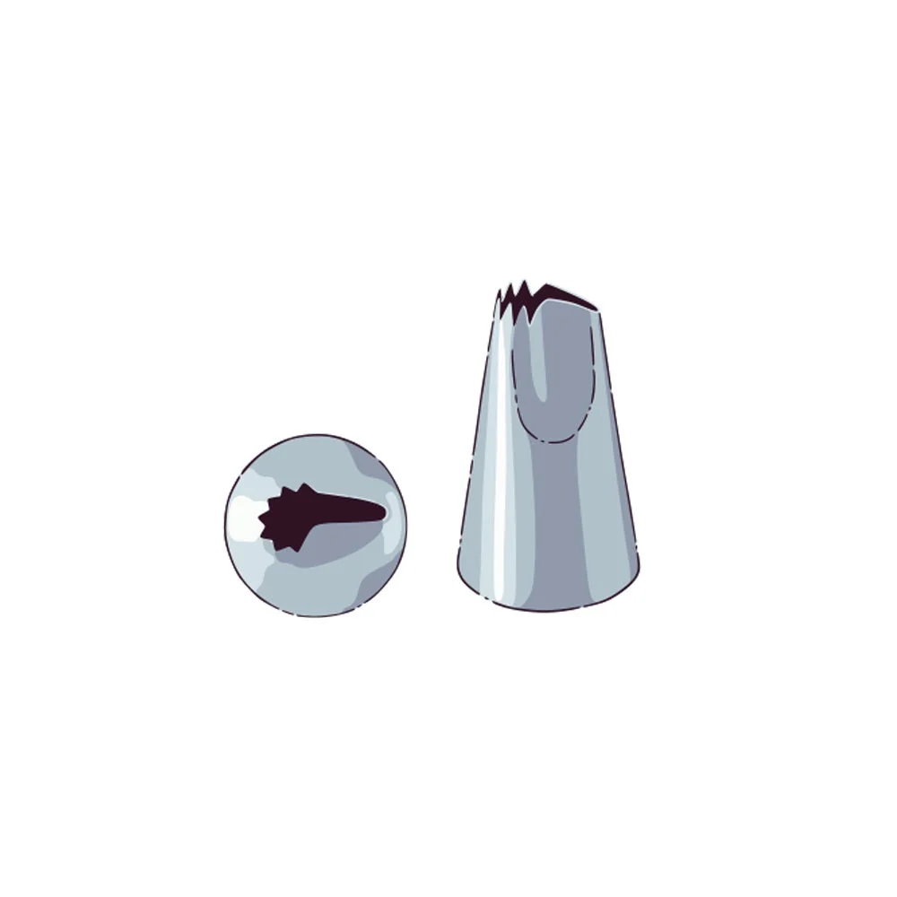 Piping Tip, Ruffle, Stainless Steel, #88, 0.75 x 0.75 x 1 Inch,1 - 1 EACH