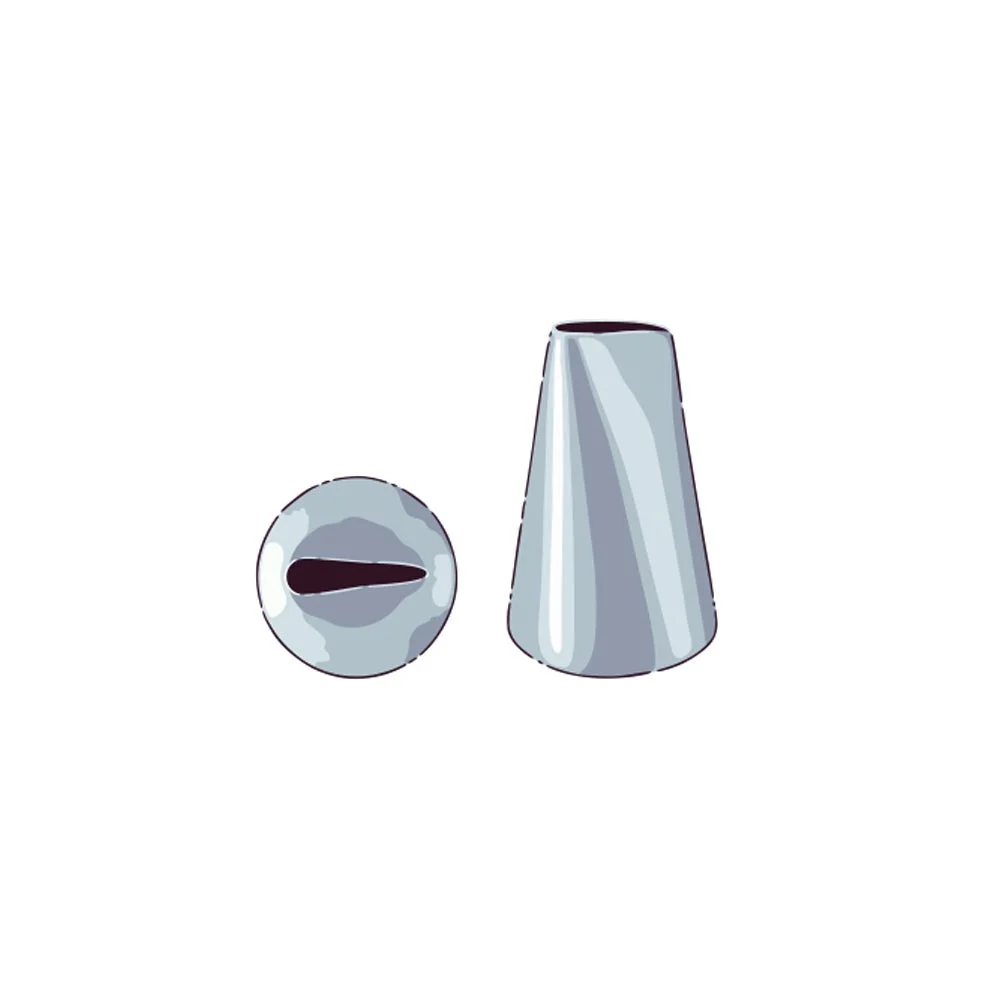 Piping Tip, Petal, Stainless Steel, #124, 1 x 1 x 1.75 Inch,1 - 1 EACH