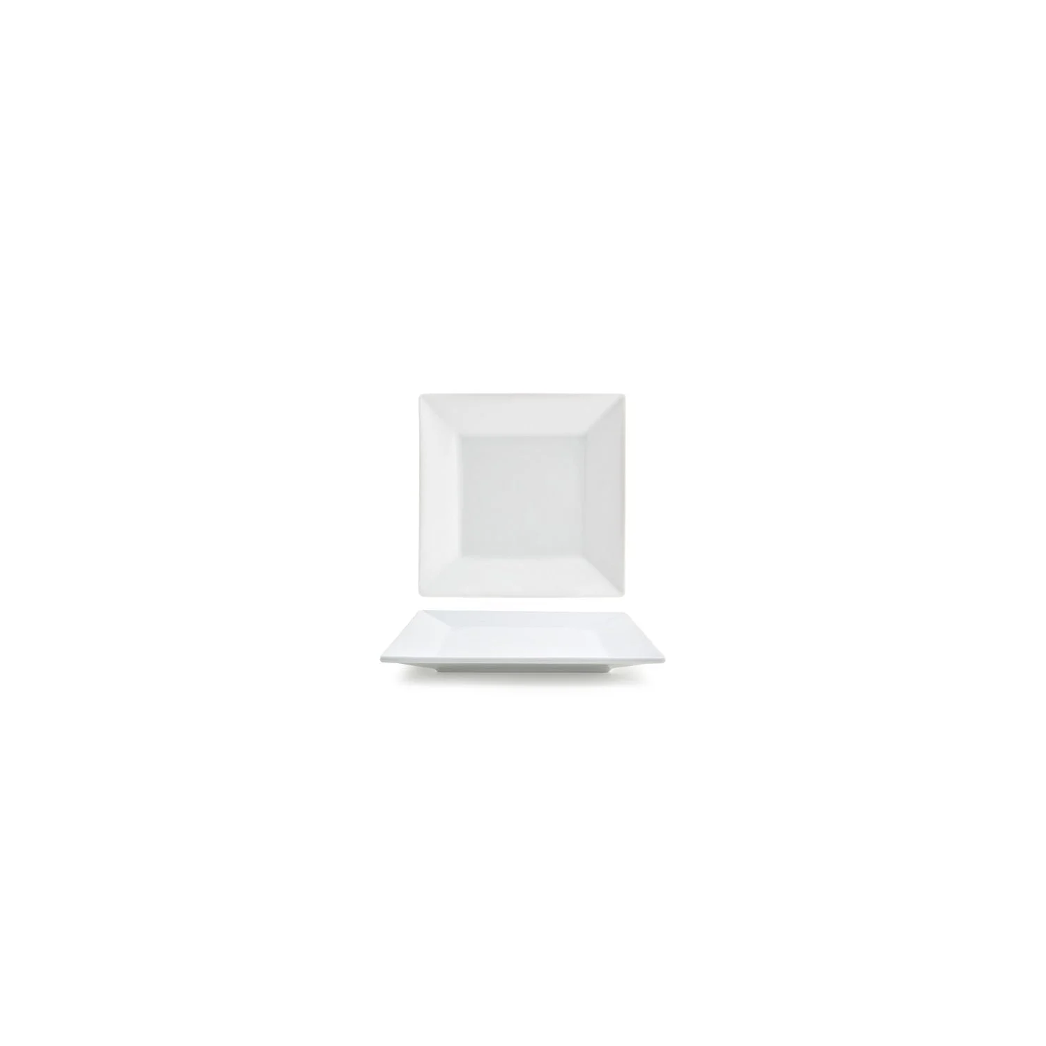 Plates, Kyoto, 6.5 Inch, Wide Rim, White, Undecorated, Square,12 - 1 EACH