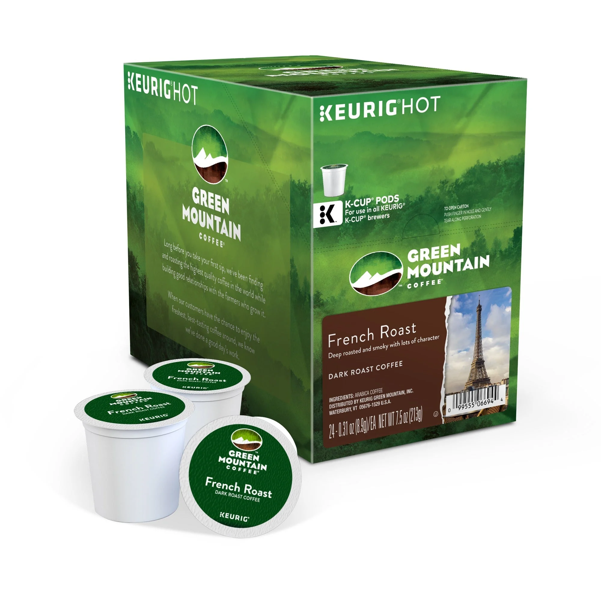 Coffee, Single-Serve, French Roast, Dark Roast, Pods,4 - 24 COUNT