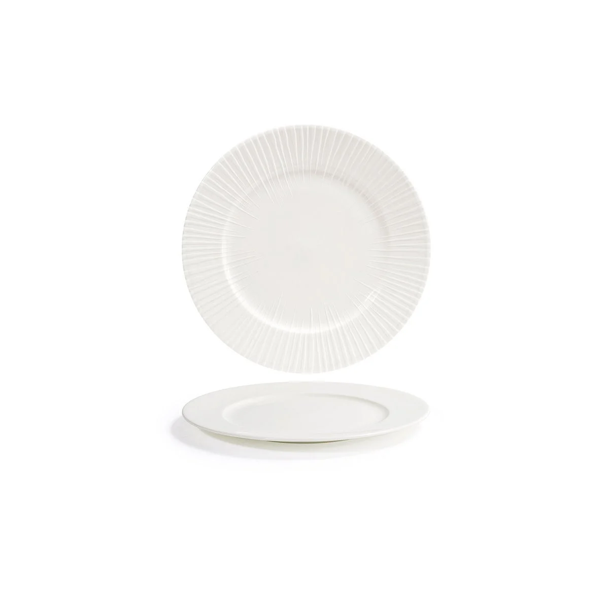 Plates, Rim, Focus, 9.5 Inch, White, Round,6 - 1 COUNT