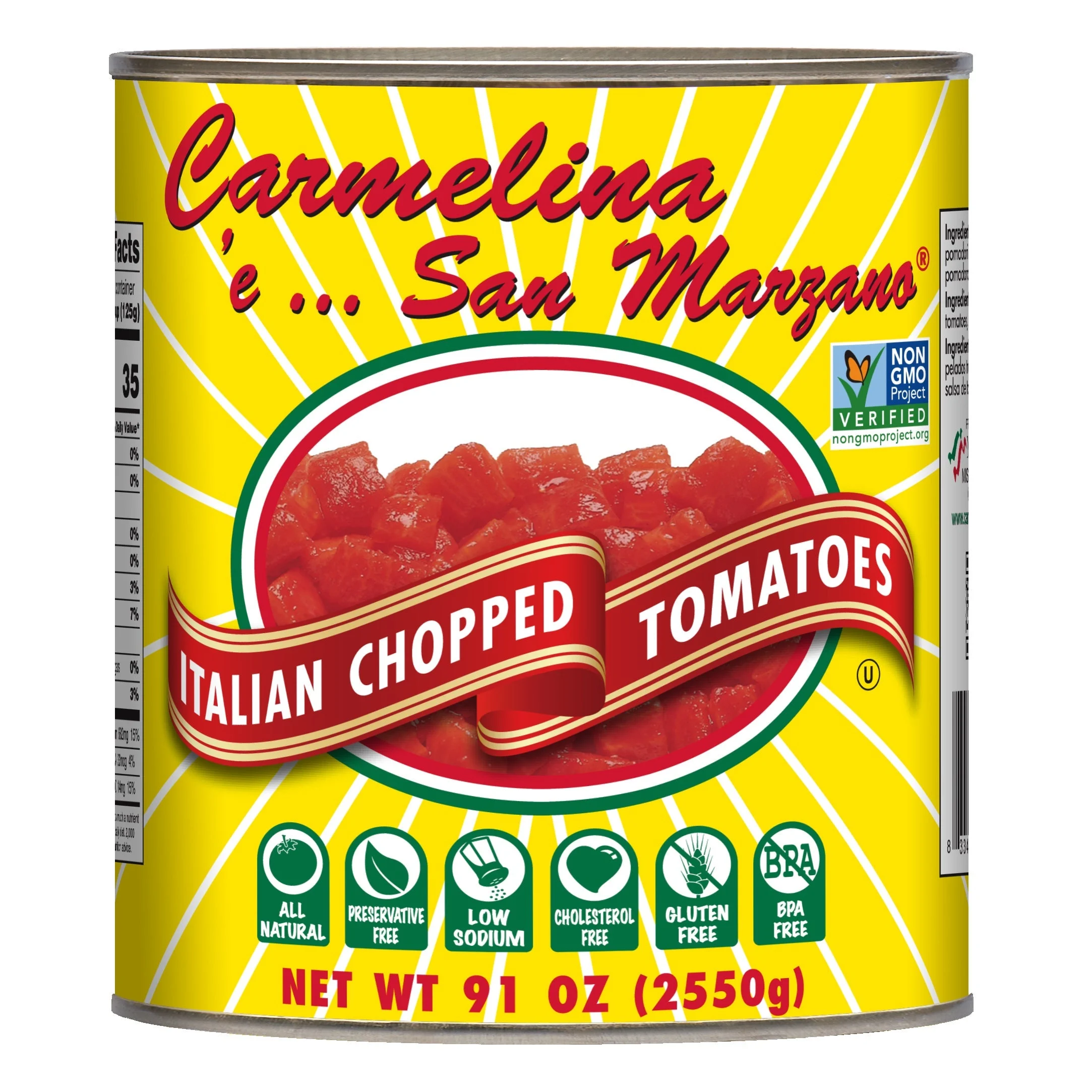 Tomato Puree, Italian, Chopped,2 - 91 OUNCE