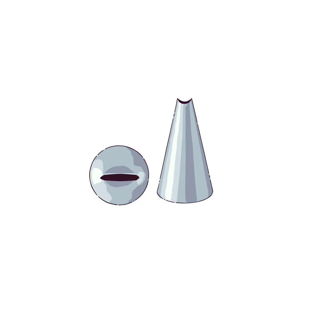 Piping Tip, Ruffle, Stainless Steel, #353, 0.75 x 0.75 x 1.25 Inch,1 - 1 EACH