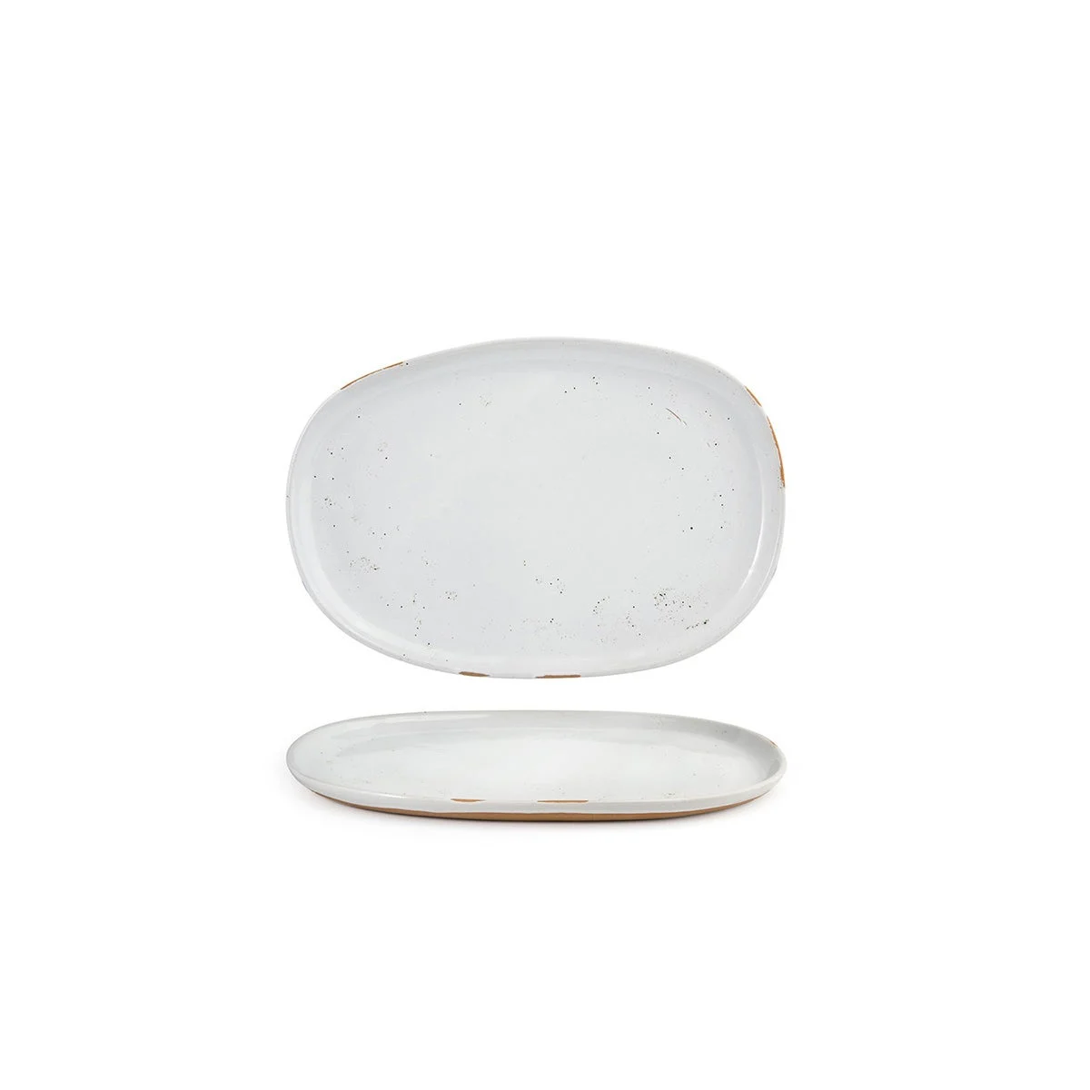 Plates, Porcelain, 13 Inch, Ash, Oval,4 - 1 COUNT