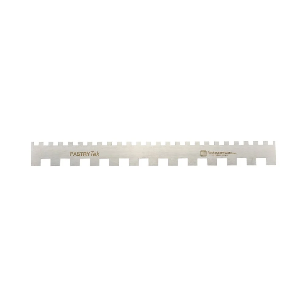 Comb, Decorating, 20 & 10 Millimeter, 19.75 x 2 Inch, Stainless Steel, Square & Double-Sided,1 - 1 EACH