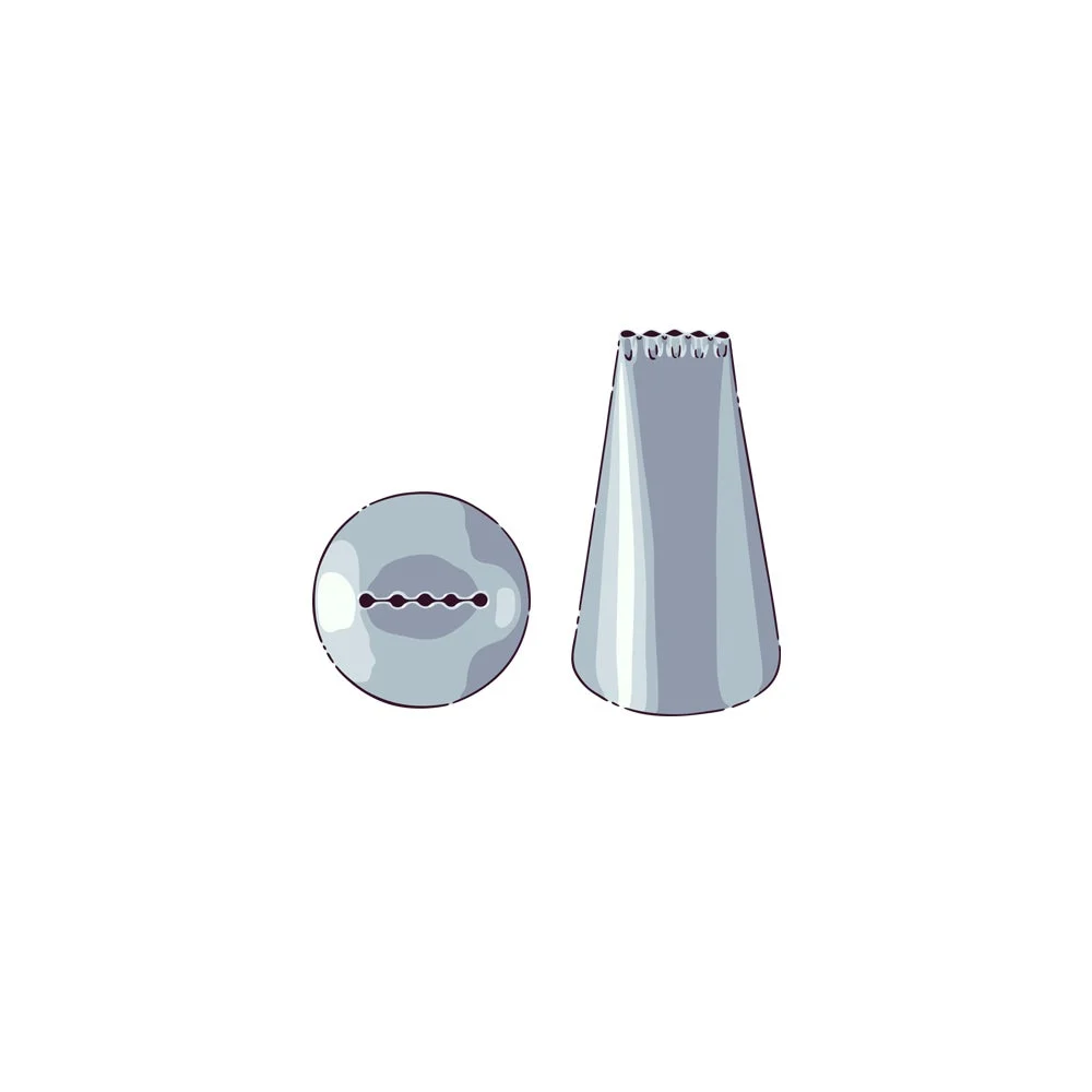 Piping Tip, Musical Scale, Stainless Steel, #134, 0.75 x 0.75 x 1.25 Inch,1 - 1 EACH