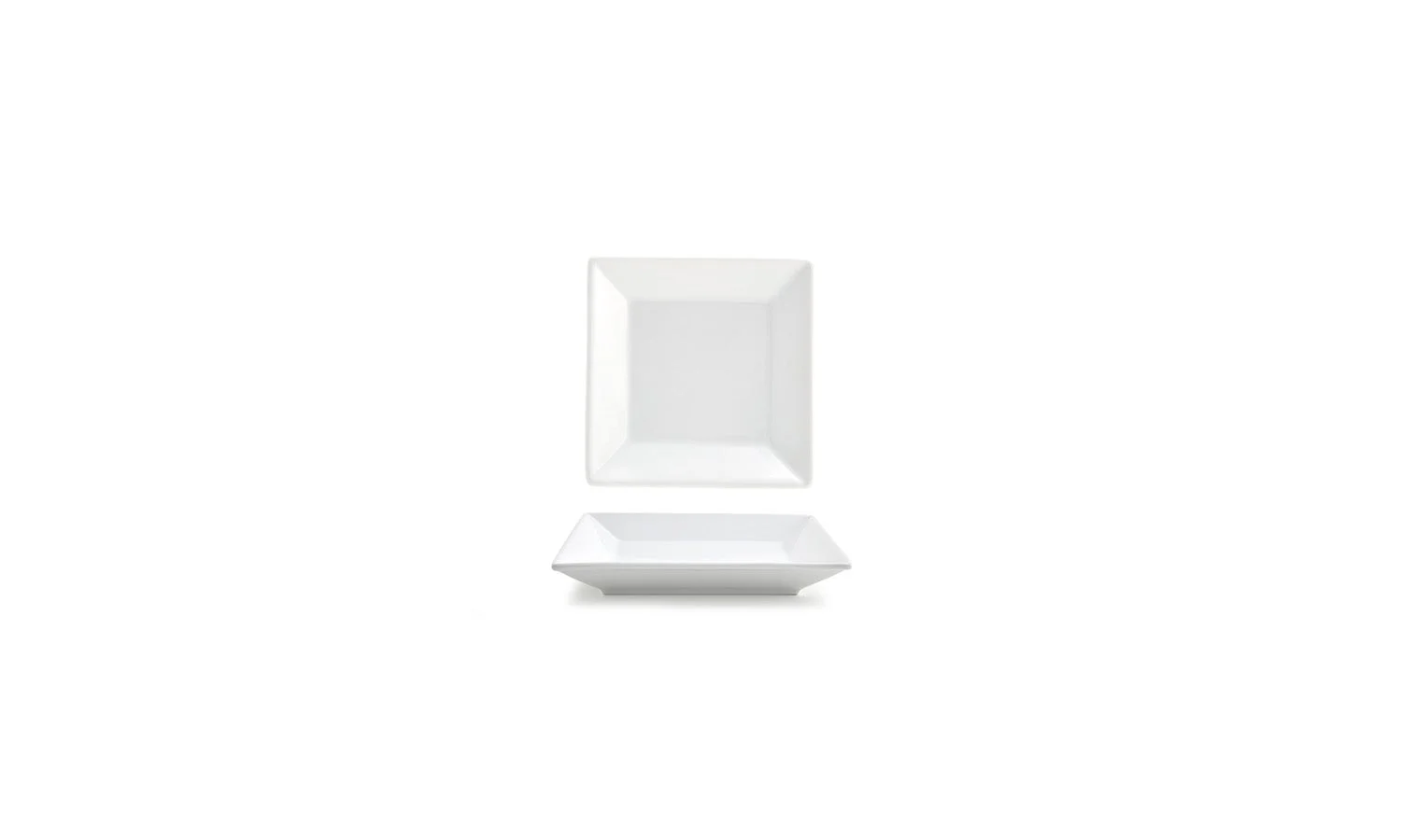 Plates, Kyoto, 5 Inch, Wide Rim, White, Square,1 - 12 COUNT