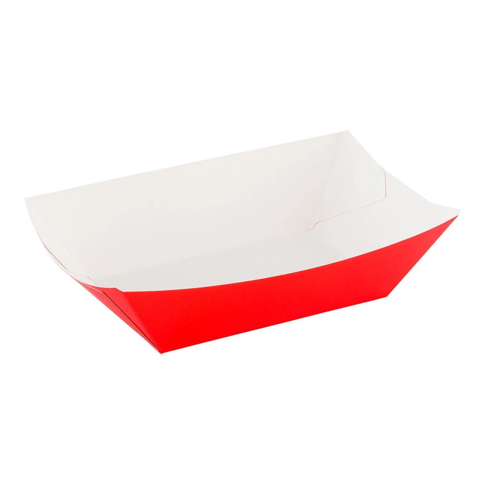 Containers, Food, 3.25 x 2 x 1.5 Inch, Paper, Red, Boat,1 - 400 COUNT