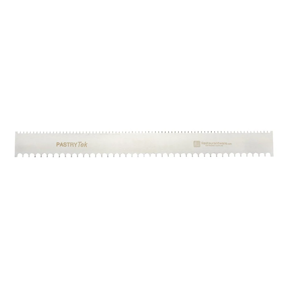 Comb, Decorating, 1 & 2 Millimeter, 19.75 x 2 Inch, Stainless Steel, Semicircle & Double-Sided,1 - 1 EACH