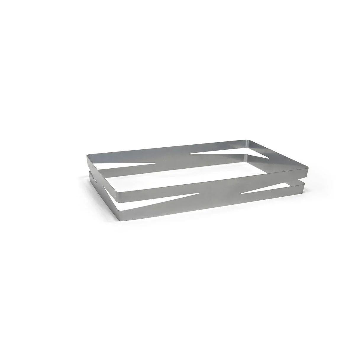 Organizer, Shallow, 12 x 2.75 Inch Full-Size, Zig Zag, Silver, Metal,2 - 1 COUNT