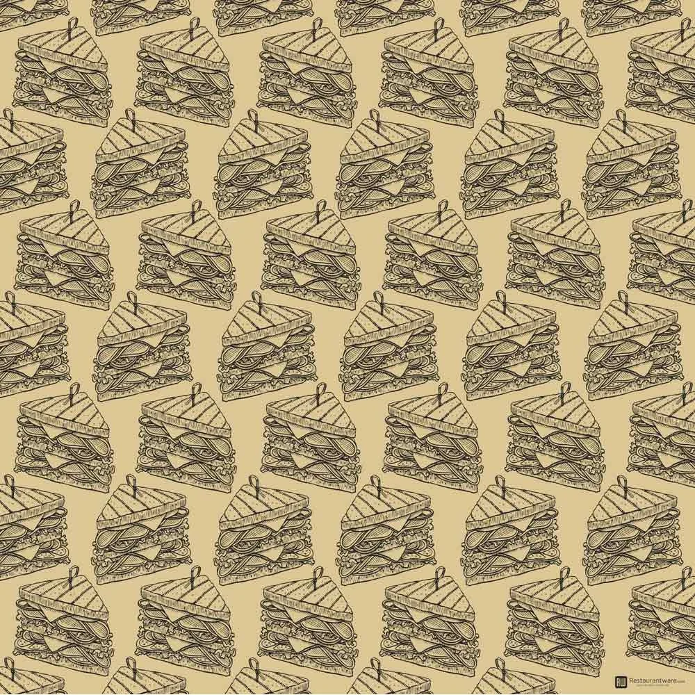 Sandwich Wraps & Basket Liners, 12 x 12 Inch, Greaseproof Paper, Triple Decker, 12 Linear Inch,1 - 500 COUNT